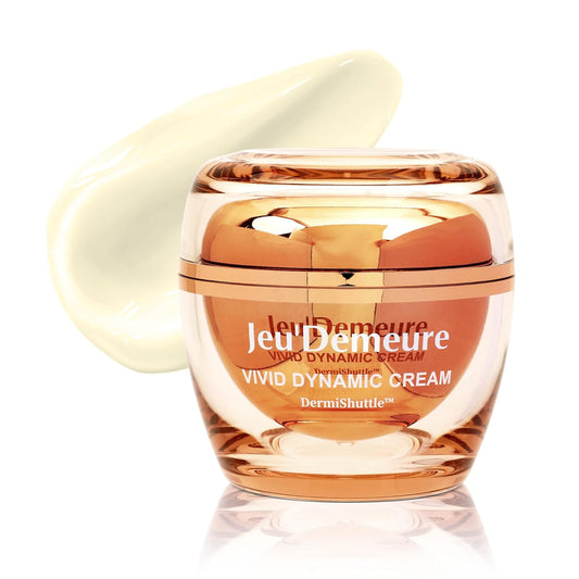 JEU'DEMEURE DermiShuttle Vivid Dynamic Cream with Peptides Moisturizer, Exosome 200,000ppm for Glowing, Deep Hydrating, Anti-Aging and Rich Texture, Suitable Korean skincare Anti-Aging 1.69 fl oz